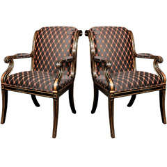 Pair of Regency Style Armchairs