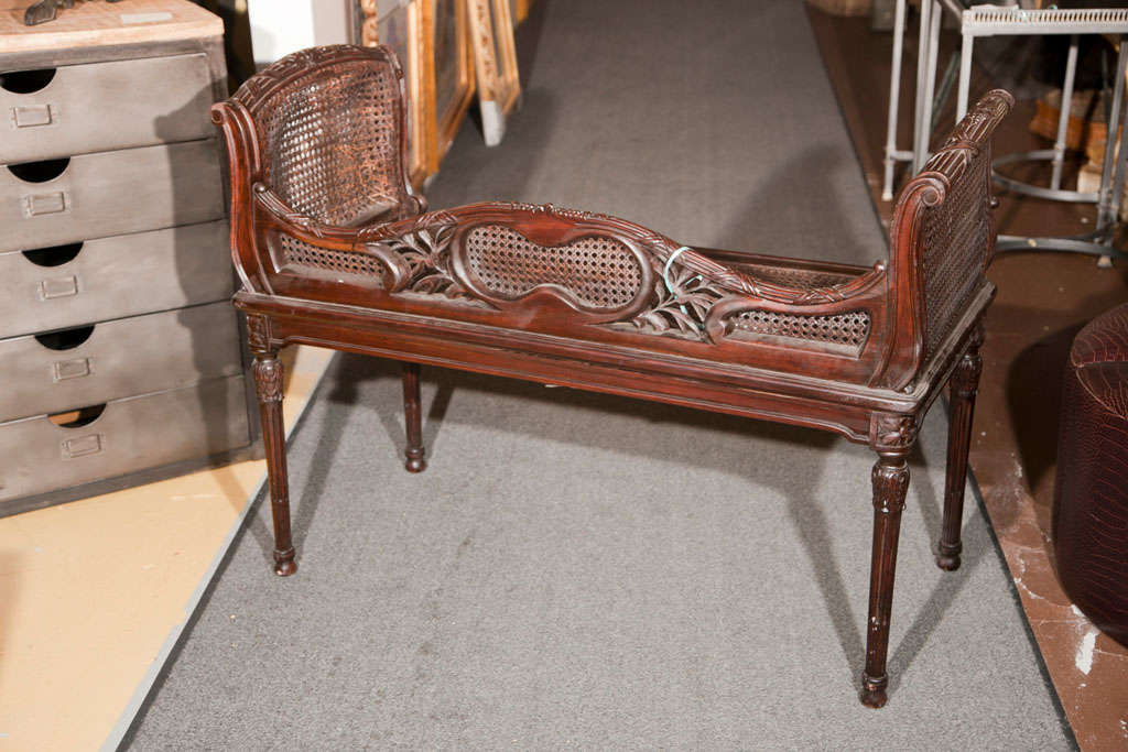 Maison Jansen French Caned Banquette 4