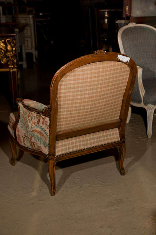 Pair of French Provincial Walnut Bergere Chairs 2