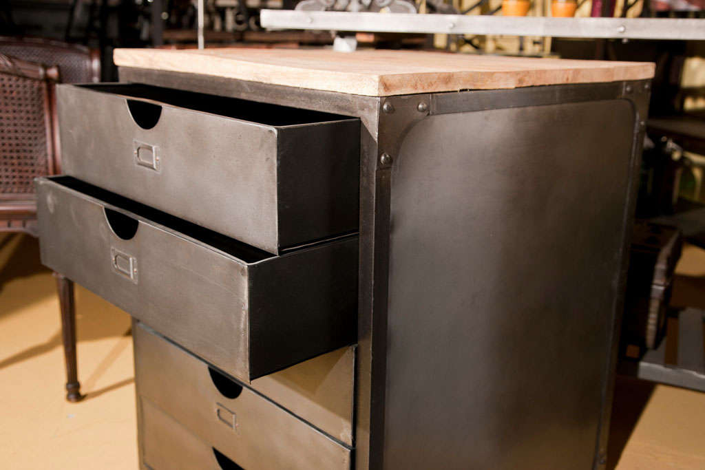 Industrial Metal Chest of Drawers at 1stDibs | metal chest of drawers