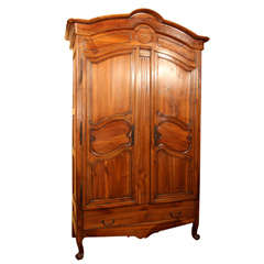 Antique French Walnut Louis XV  Armoire