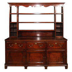 English Welsh Dresser with Plate Rack