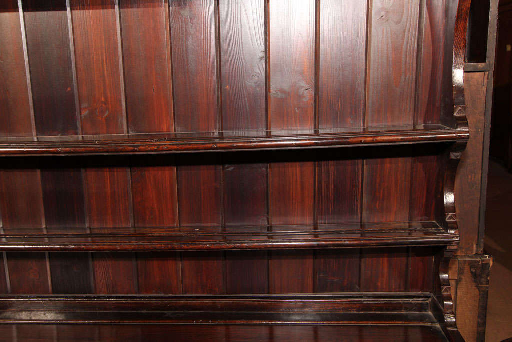 English Welsh Dresser With Plate Rack
