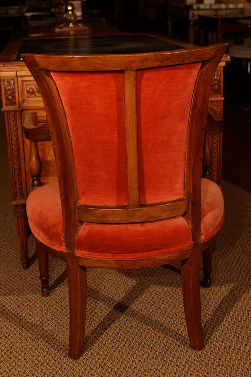French Walnut Directoire Fauteuil For Sale 5