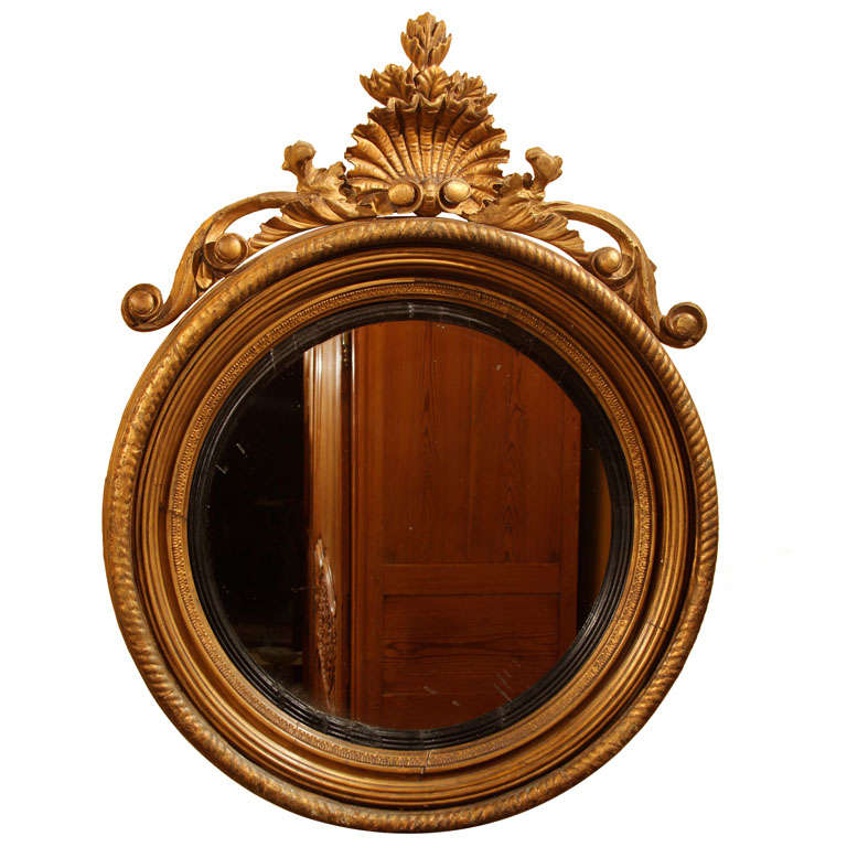 Italian Gilt Regency Style Mirror For Sale