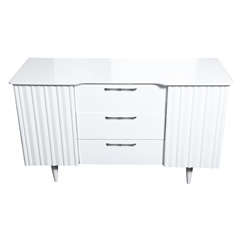 70's Charming White Glossy Lacquered Buffet