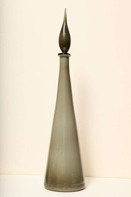 Monumental Italian Handblown Glass Decanter Bottle 3