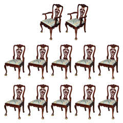 Twelve Chippendale Style Chairs