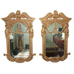 Very Fine Pair of 20th Century Vintage Georgian Mirrors