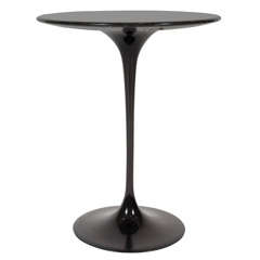 Small Round Black Marble Side Table by Eero Saarinen for Knoll