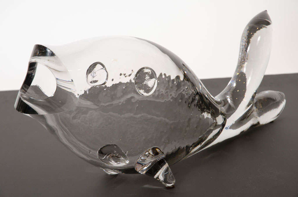 hand blown glass fish sculpture