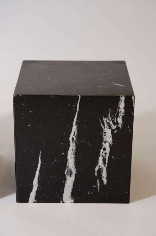 black marble cube
