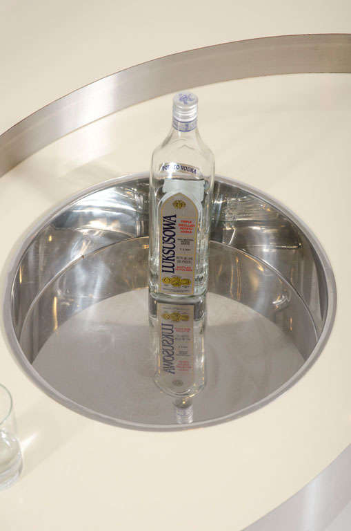 Late 20th Century TRG Revolving Cocktail Table by Willy Rizzo