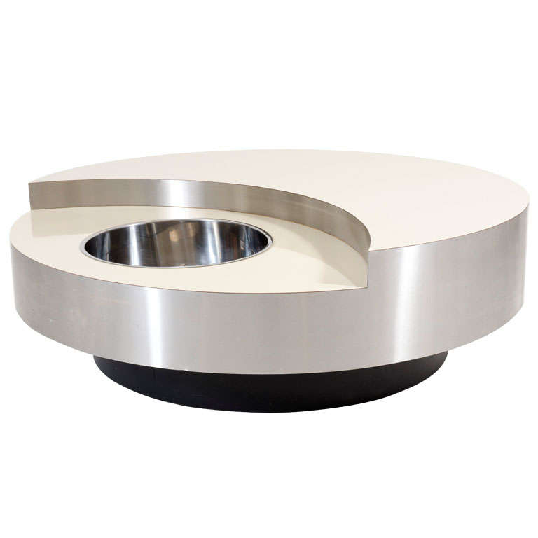 TRG Revolving Cocktail Table by Willy Rizzo