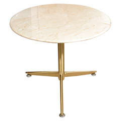 1960s Polished Marble Drinks Table