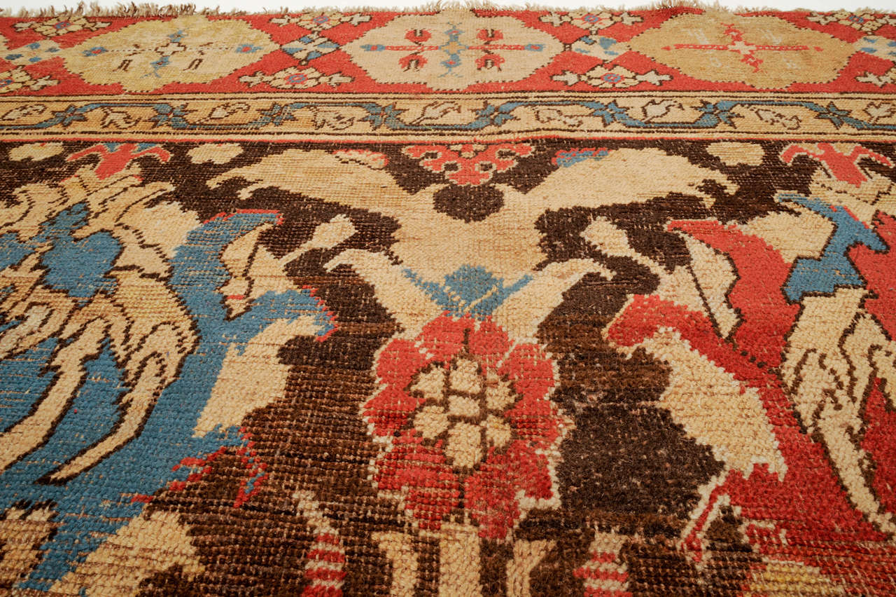 Turkish Antique Smyrna Carpet of the 'Transylvanian' type