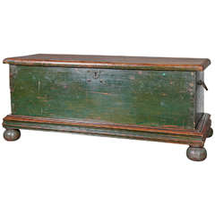 Antique South Asian Storage Trunk on Stand