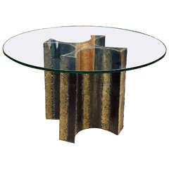 Table à manger en acier soudé Paul Evans:: États-Unis:: 1968