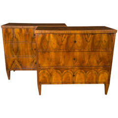 Pair of Fine Biedermeier Style Chest of Drawers