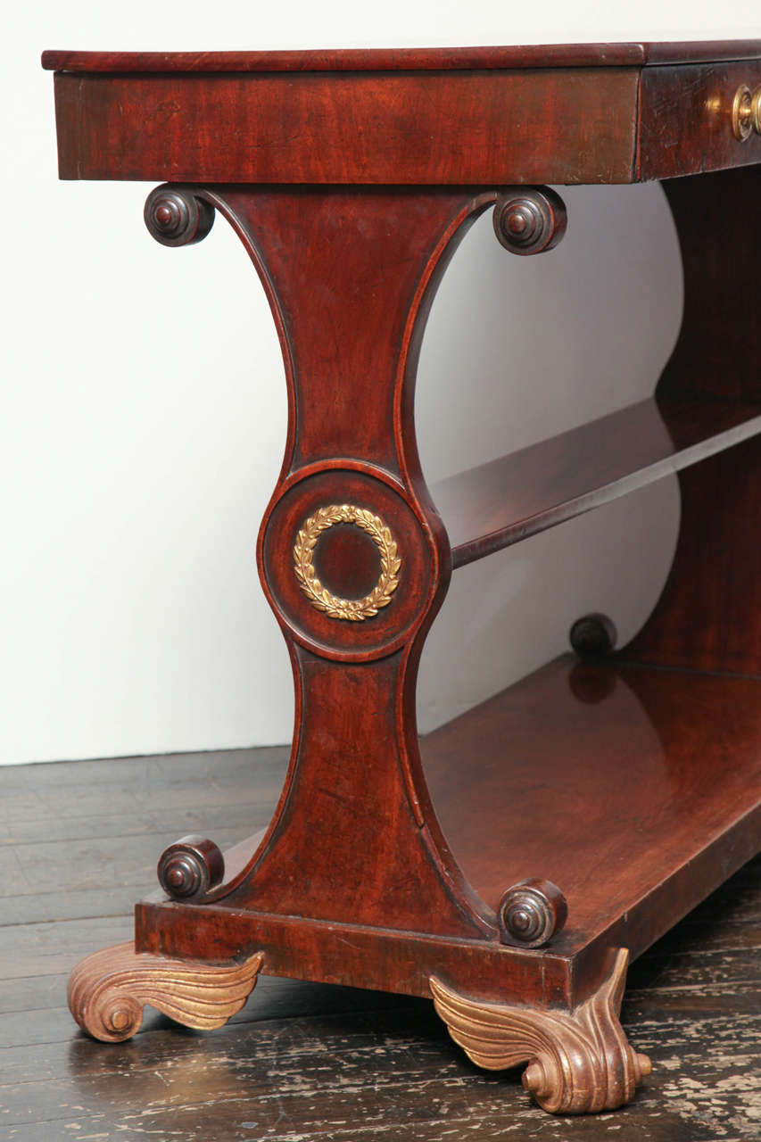 19th Century English Regency Mahogany Center Table For Sale 3