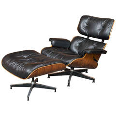 Eames Rosewood Lounge Chair 670 und Ottoman 671 für Herman Miller