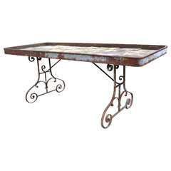 Garden Wrought Iron Work Table