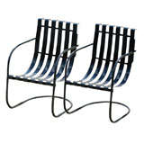 Pair of Metal Arm Chairs