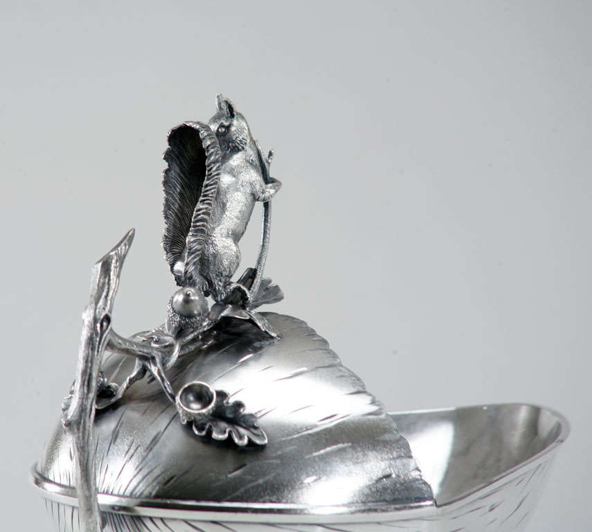 Aesthetic Movement Figural Silverplate Nut Bowl 3