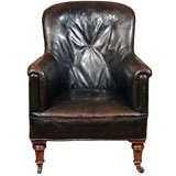 English Leather Club Chair.circa 1900