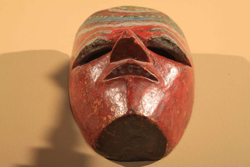 Javanese Carved & Painted Wood Dance Mask 1