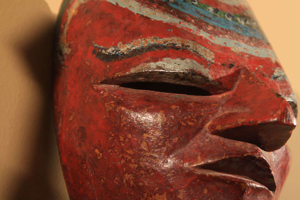 Javanese Carved & Painted Wood Dance Mask 5