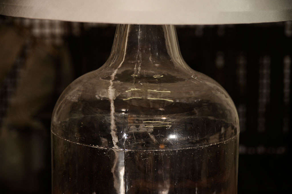 19th Century Pyrex Glass Bottle Lamps