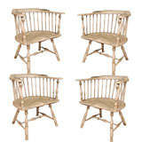 Set of Four Painted Windsor Chairs
