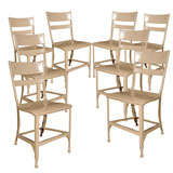 Set of  Eight School House Chairs