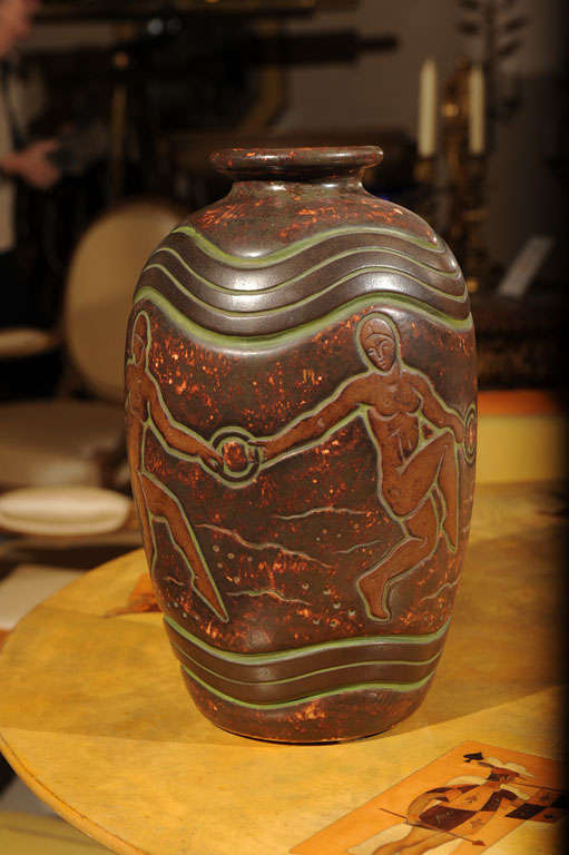 Art Deco Legrand Art-Deco Stoneware Vase