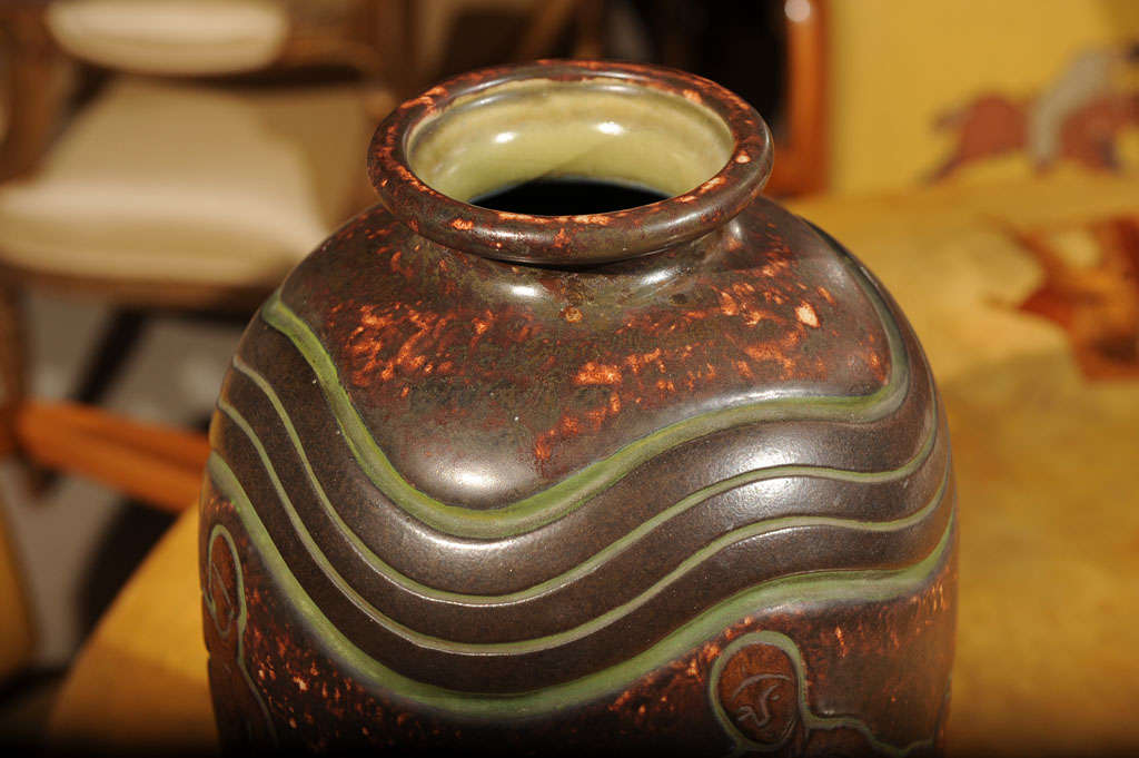 French Legrand Art-Deco Stoneware Vase