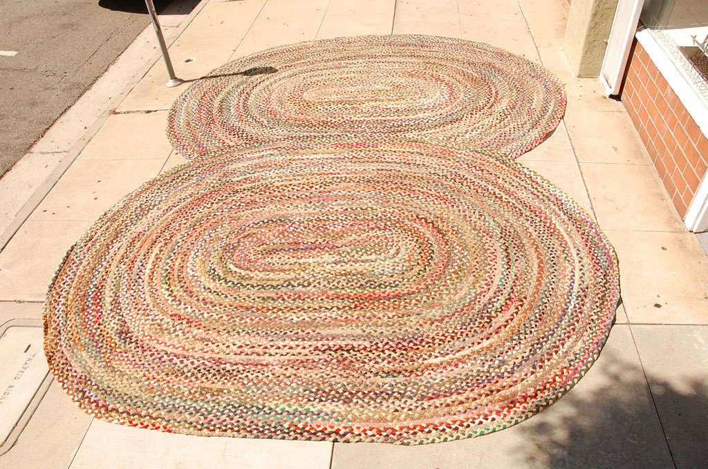 Braided Oval 1930's 8 1/2 X12 Room Size Rug 3