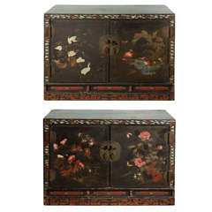 Antique Pair of painted Korean Tansus