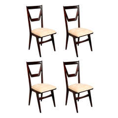 Set of 4 Italian Dining Chairs by Ico Parisi