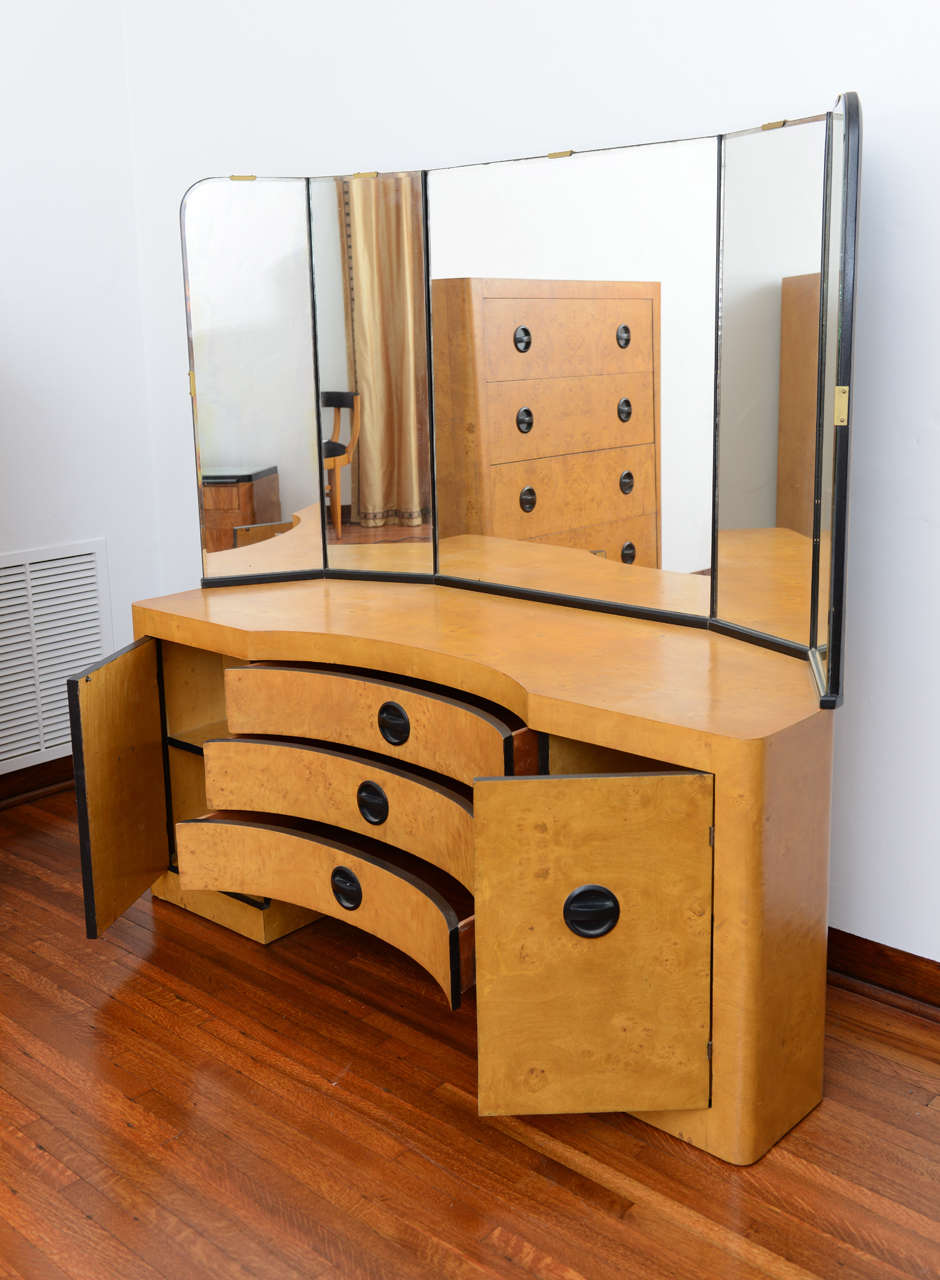 American Art Deco Mirrored Vanity and High Boy SATURDAY SALE 5