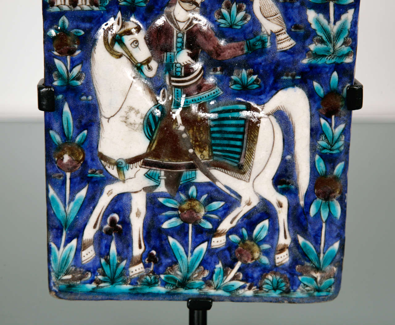 19th Century Persian Qajar tile, 19th century For Sale