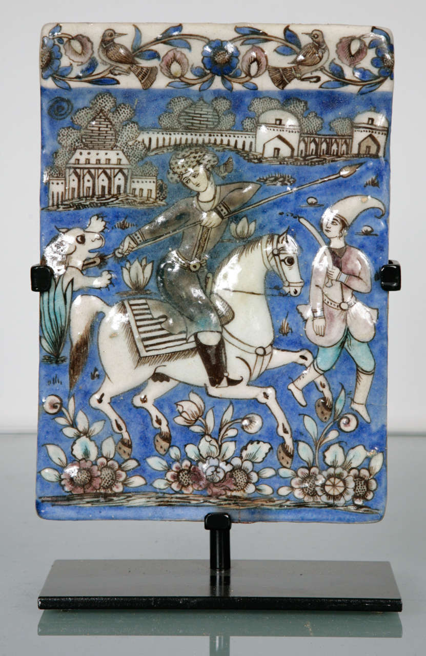Persian Qajar Tile 19th Century