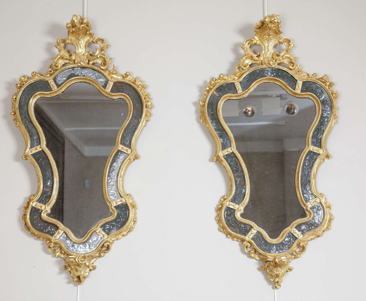 Set of Four Giltwood Mirrors, circa 1860