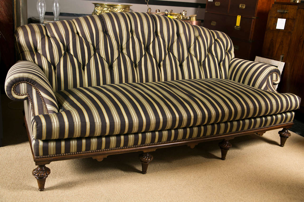 George Smith tufted back sofa custom from the George Smith workshop.