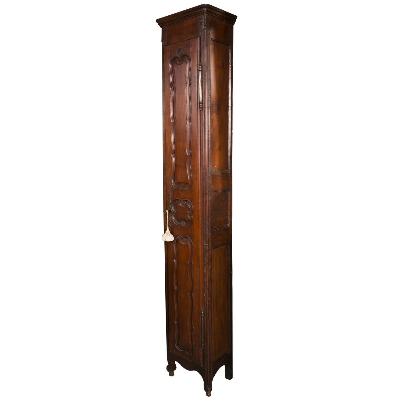 19th C Antique French walnut Chimney Cupboard