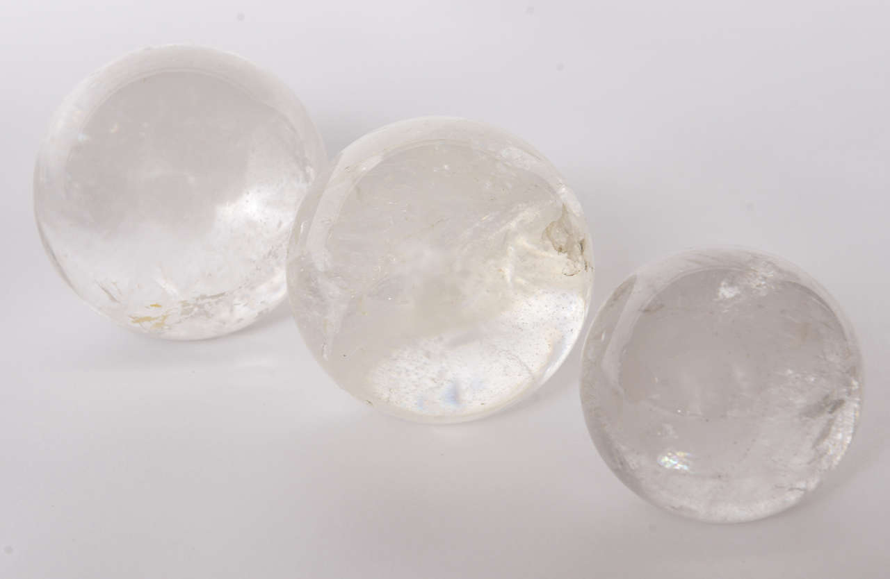 Collection of Rock Crystal Spheres In Excellent Condition For Sale In Hollywood, FL