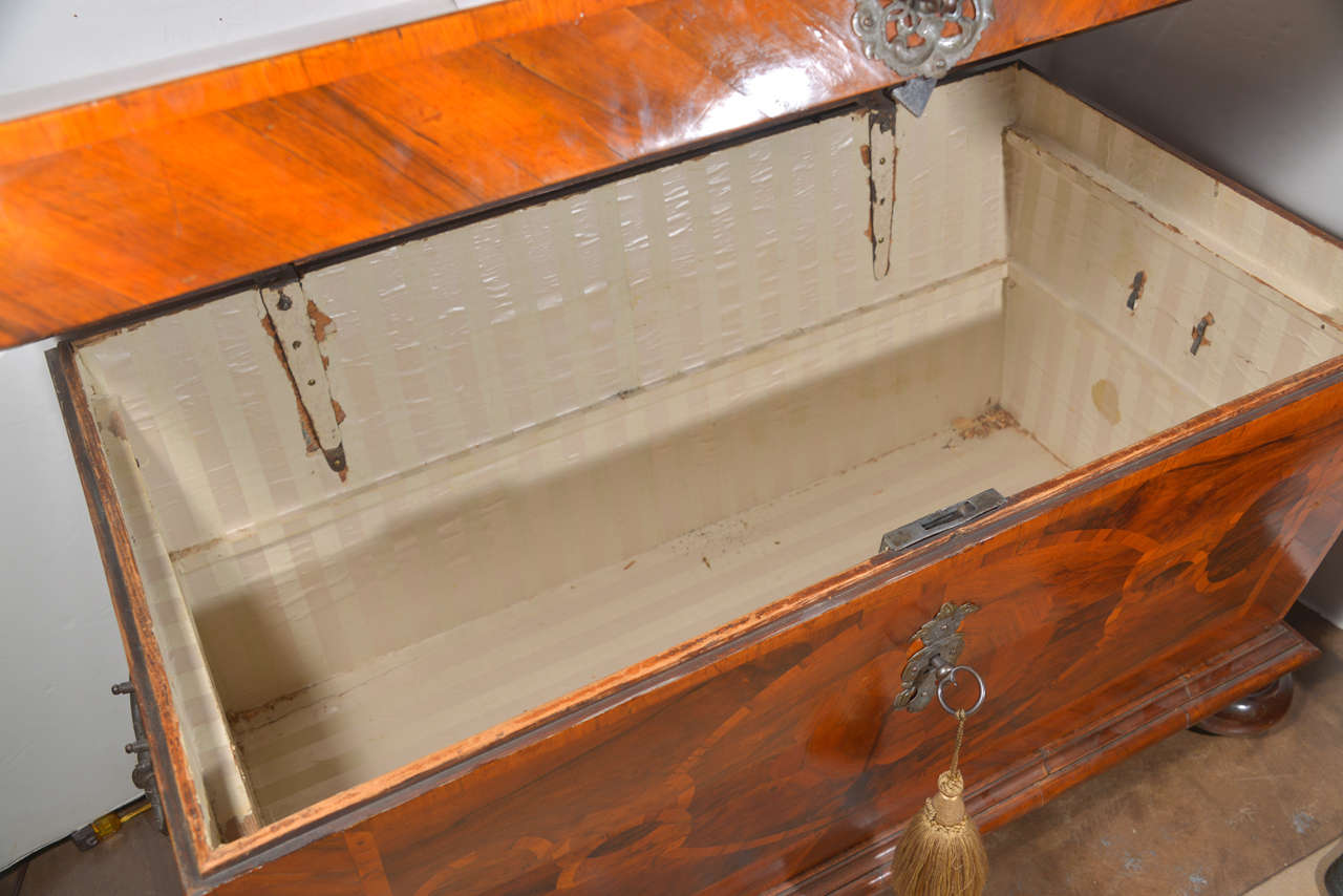 Marquetry 18th c. Continental Mahogany Coffer