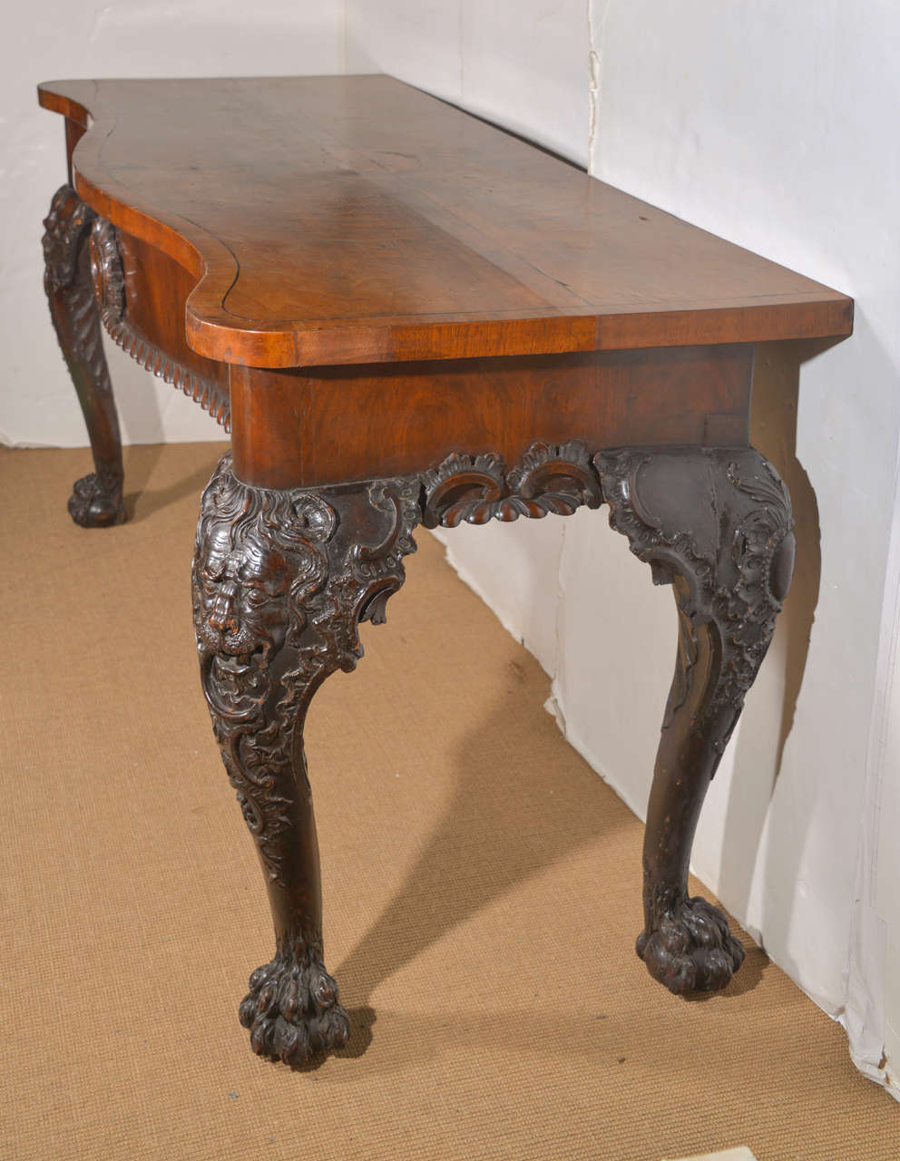A George II Carved Wood Console Table 1