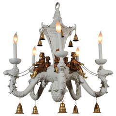 Chinese Style White Painted Chandelier