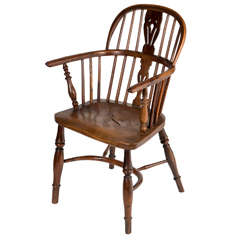 Antique Windsor Chair in Yew Wood